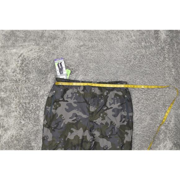 Free Country Men's 2XL Green Camouflage Ski Snow Pants Polyester Zip NWT - Picture 4 of 9